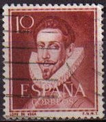 z vendido ESPAÑA 1950 1072 Sello Literatos. Lope de Vega Usado Espana Spain Espagne Spagna Spanje Spanien Yv822  